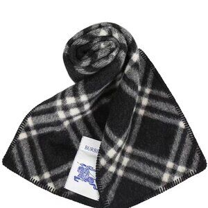 Burberry Check Scarf in Monochrome Tones